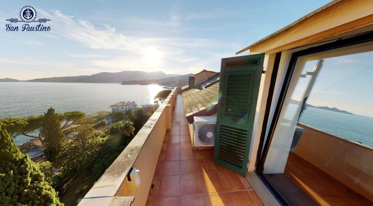 Welcome Riviera - Attico San Faustino 165 Mq Piu 110 Mq Di Terrazza- In Villa 700 ,Vista Mare Strepitosa-100 M Dalla Spiaggia-Parking Esclusivo ราปาลโล ภายนอก รูปภาพ