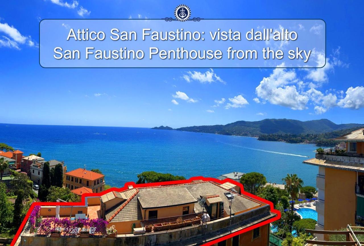 Welcome Riviera - Attico San Faustino 165 Mq Piu 110 Mq Di Terrazza- In Villa 700 ,Vista Mare Strepitosa-100 M Dalla Spiaggia-Parking Esclusivo ราปาลโล ภายนอก รูปภาพ